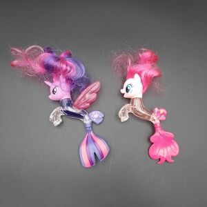 My Little Pony Mermaid Water Toys Lot of 2 Twilight Sparkle Pinkie Pie Figures